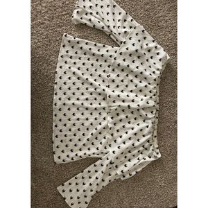 Black and white Off the shoulder blouse